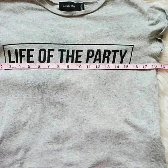 MinkPink life of the party gray short sleeve tee - Picture 6 of 10